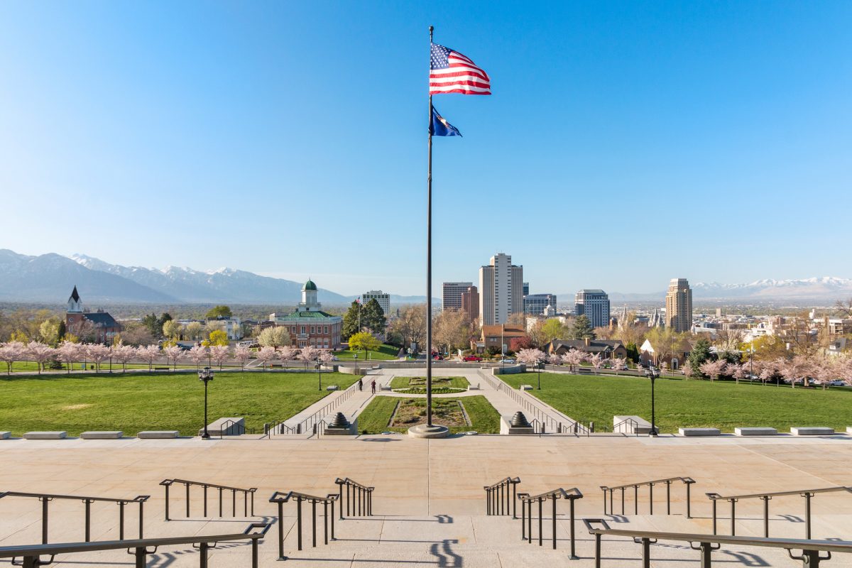 Picture from the steps of the Utah Capitol
