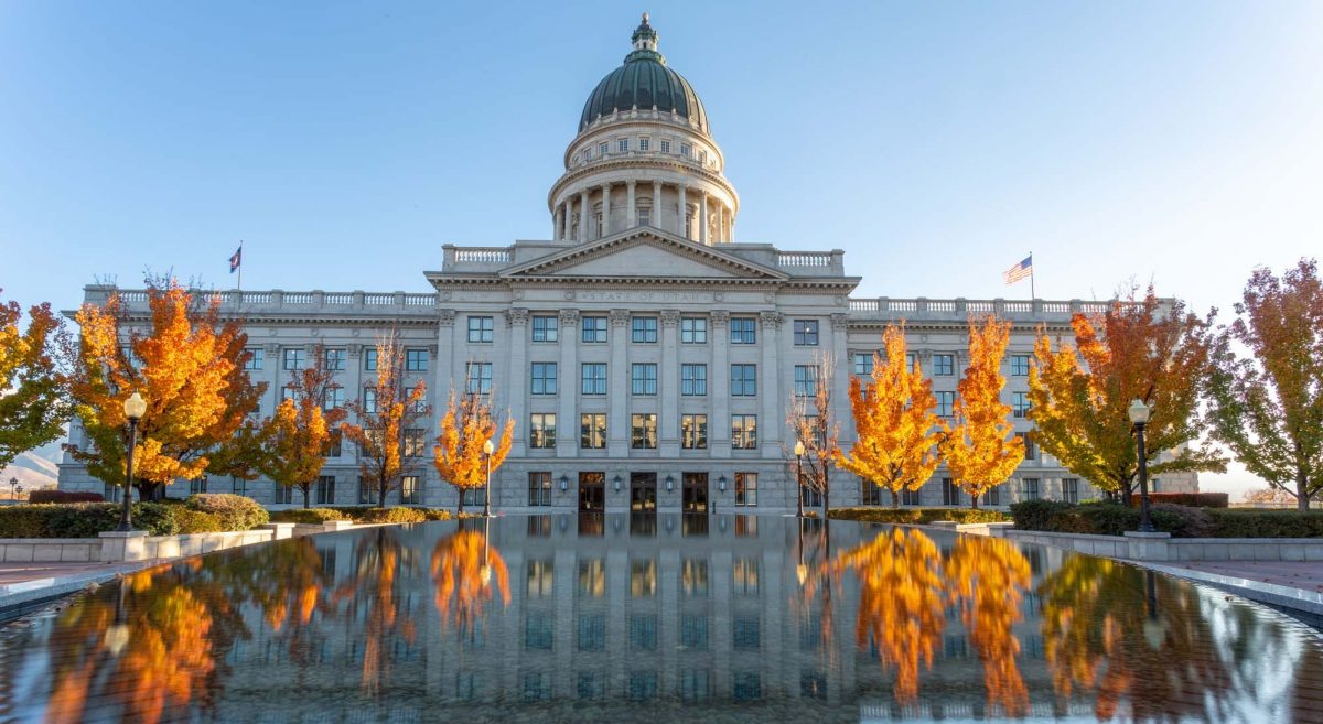 Utah State Capitol, Fall Leaves