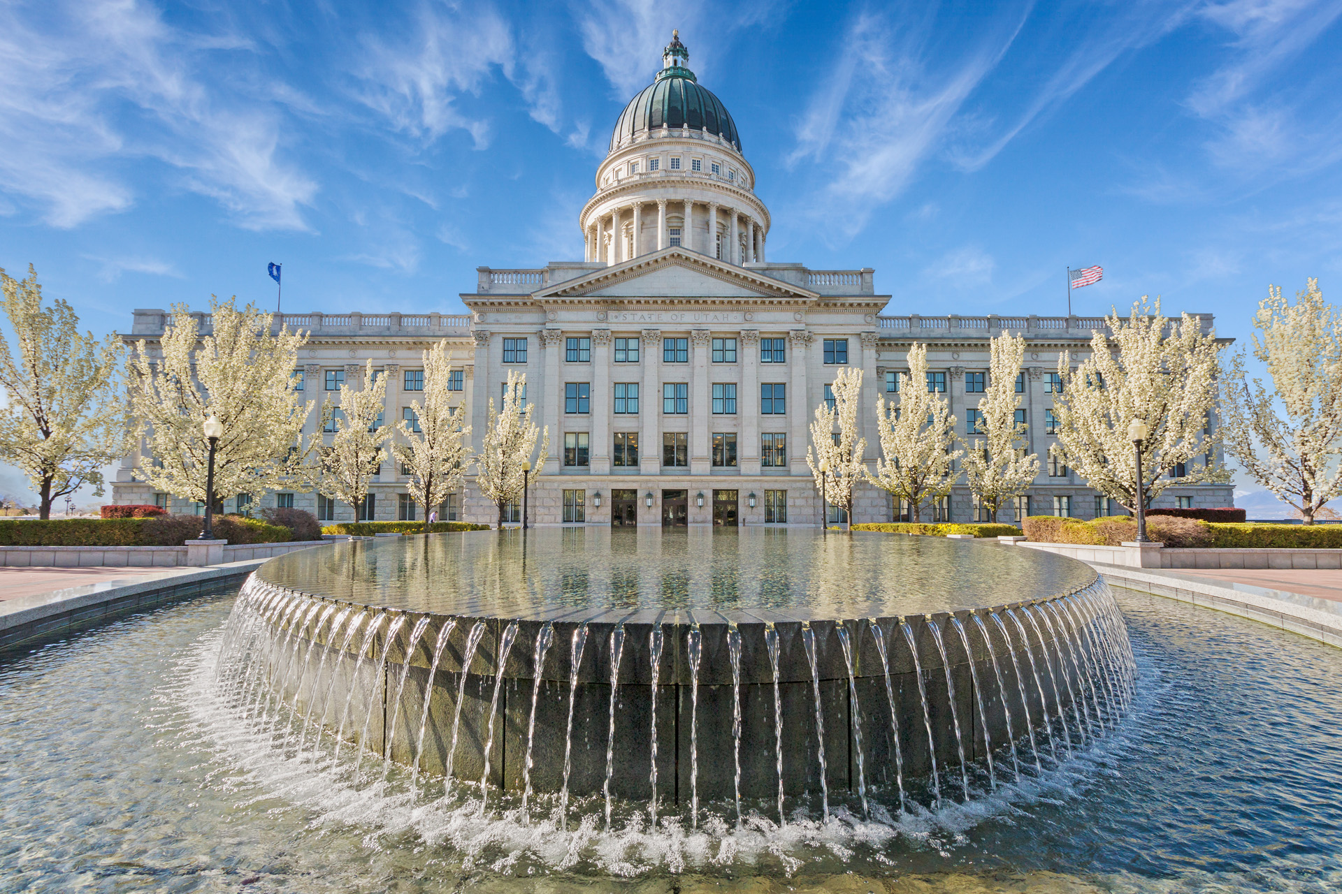 Utah Capitol in Spring
